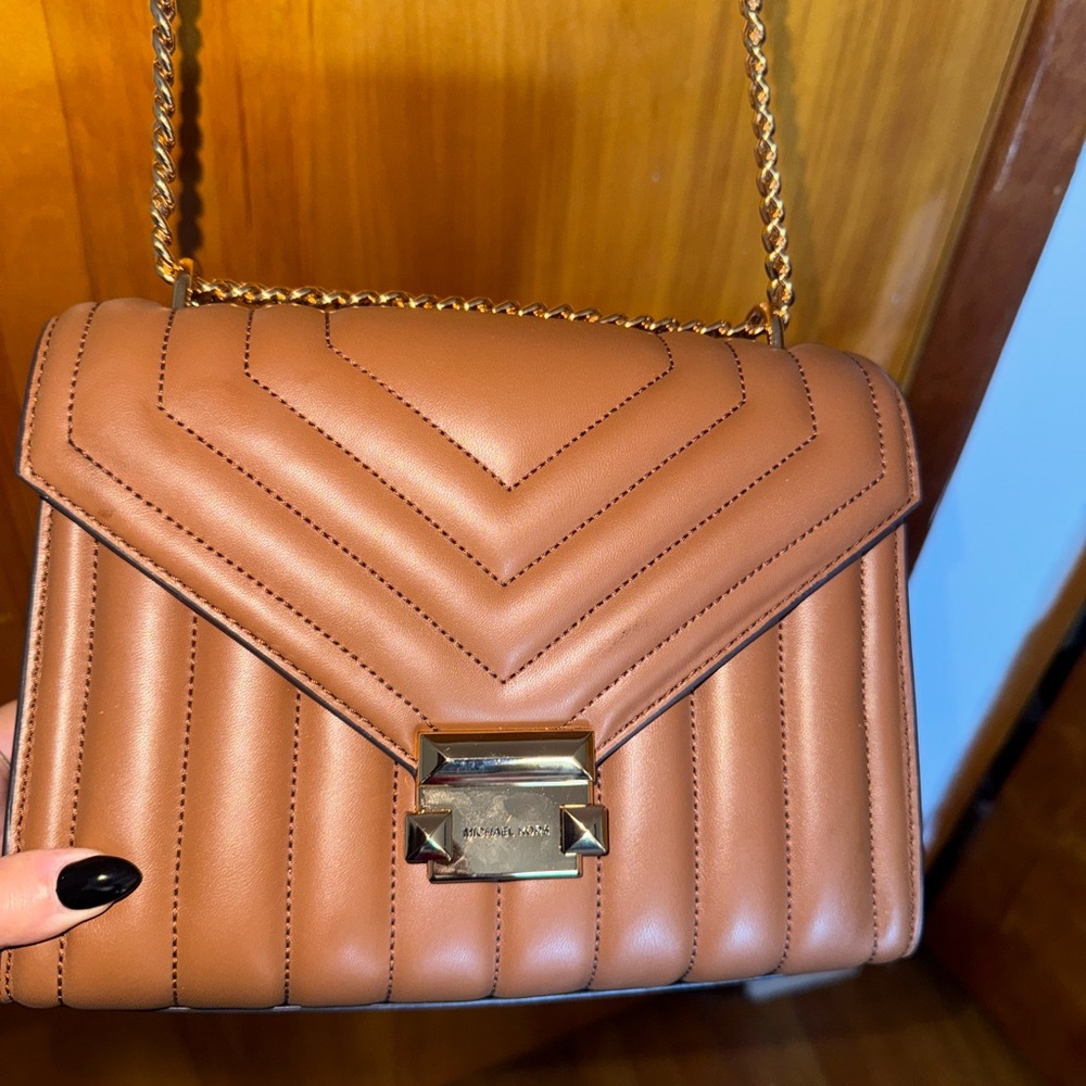 Michael Kors Brown Quilted Crossbody Bag